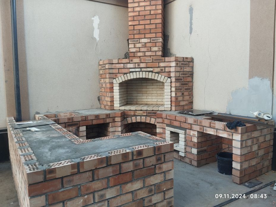 летняя кухня камин очаг