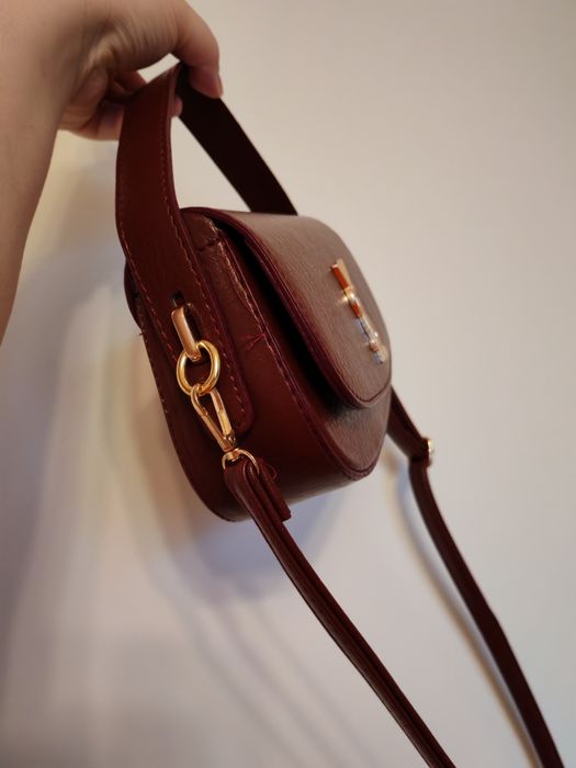 Geanta burgundy stil ysl