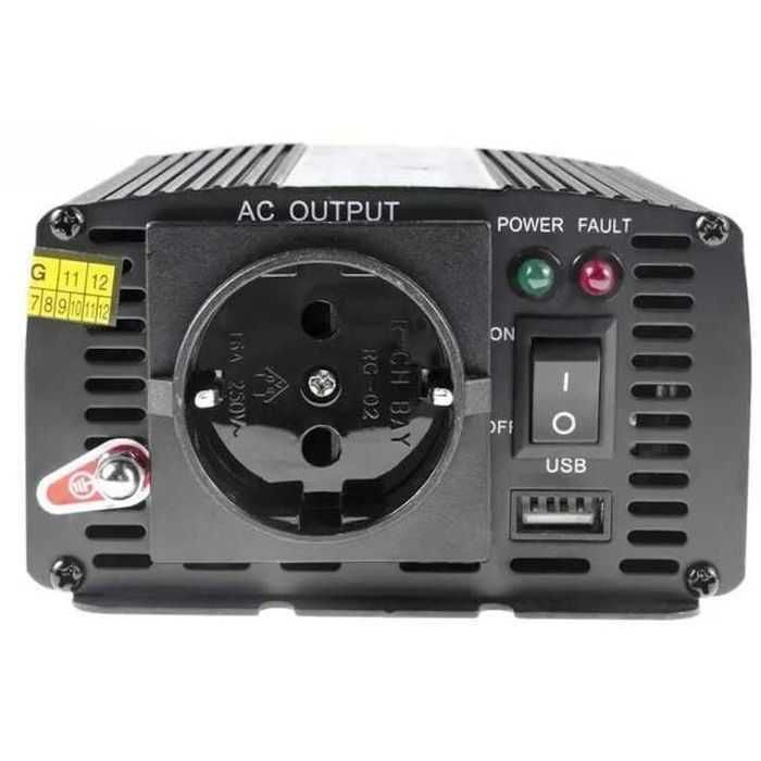 Invertor de tensiune 300W/600W,12V la 230V Volt USB DC AC,Port USB,nou