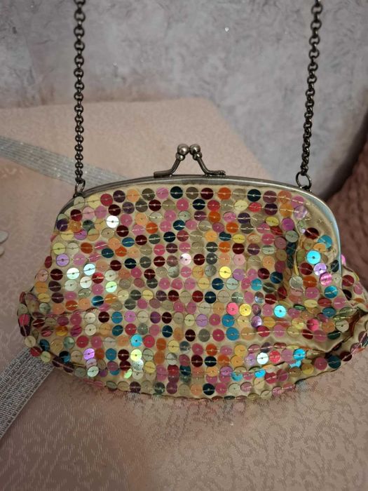 Мини цветна Чанта