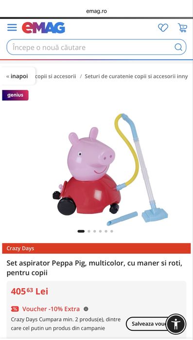 Peppa Pig - aspirator de jucarie