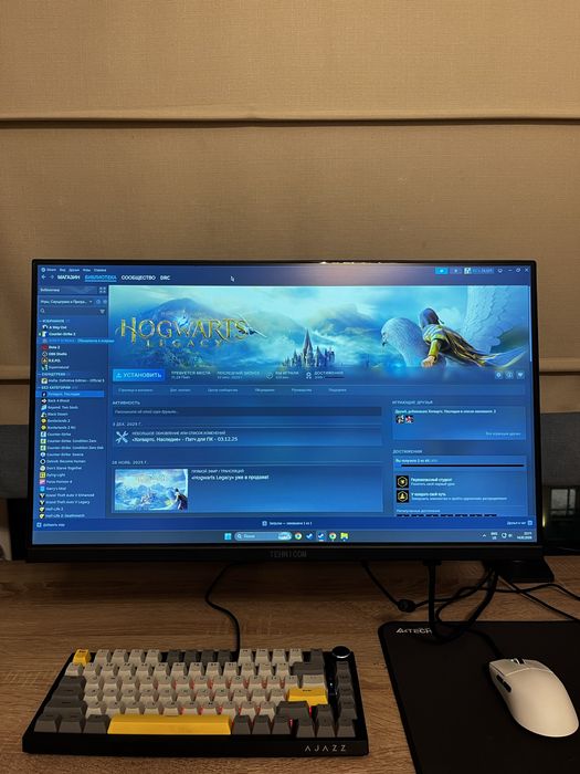 Игровой компьютер с монитором и комплектом
