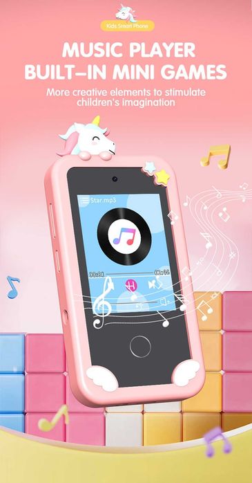 Детски смартфон с калъф с динозавър, 2.8" / PROMO