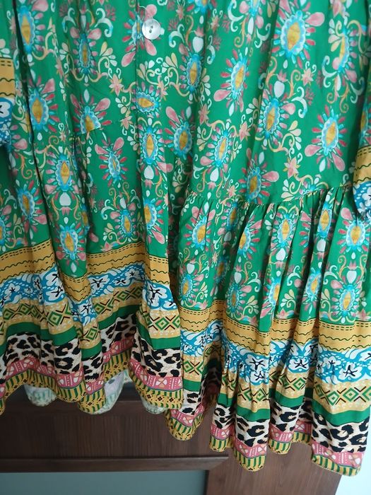 Рокля с дълъг ръкав, широка, вискоза, ефирна и приятна материя