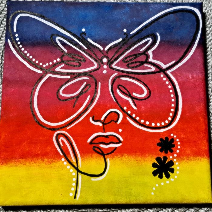 Tablou canvas pictat manual