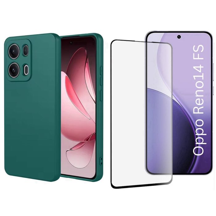 Husa Guardian Catifea Interior si Folie Sticla - Oppo Reno 14F 14 FS