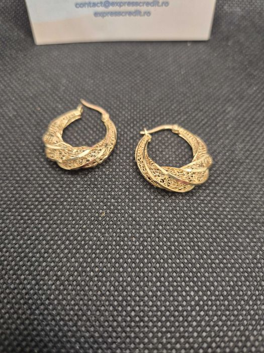 Cercei aur 14K 2.93g (50173 Ag11 Piata Nicolina) Garantie 2 ani!
