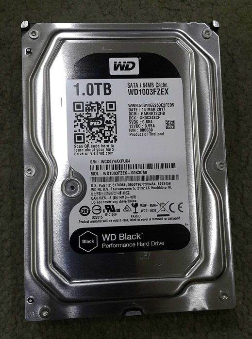 WD "Caviar Black" Высокопроизводительный игровой HDD для настольных ПК