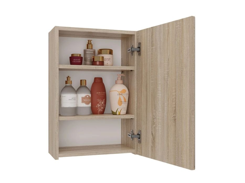 Нов огледален шкаф за баня 40×60×22 см – сглобен