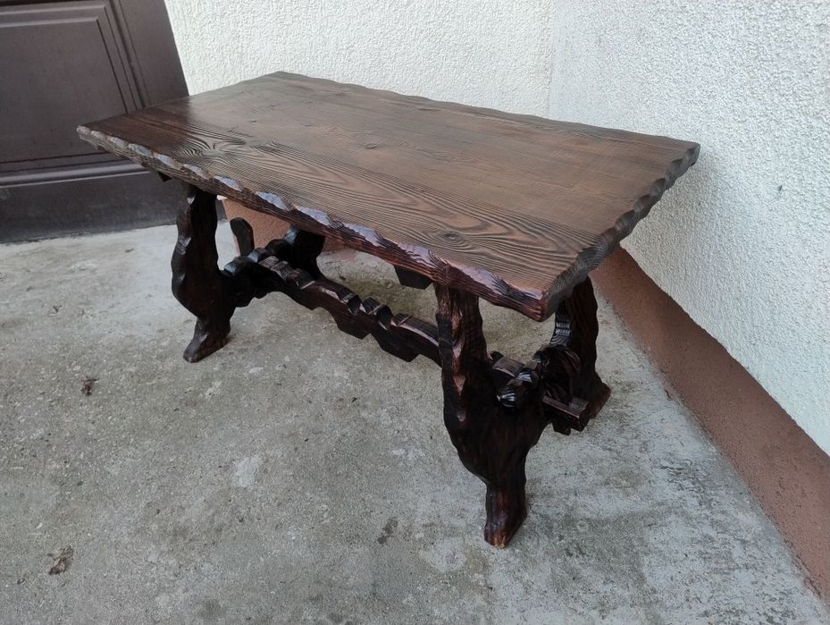 De vânzare măsuță de cafea rustică din lemn masiv