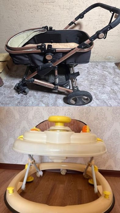 Коляска и ходунок в хорошем состояний