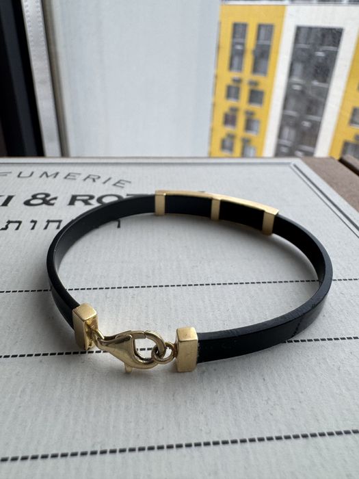 Золотой браслет LV на каучуке