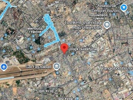 Фергана Йули Сарбон Ченсон | 20,50соток Вдоль дороги Продается Земля