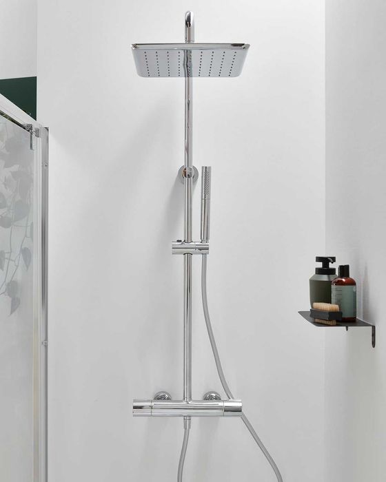 Душ колона с термостат и квадратна пита хром Jacob Delafon Brigitte