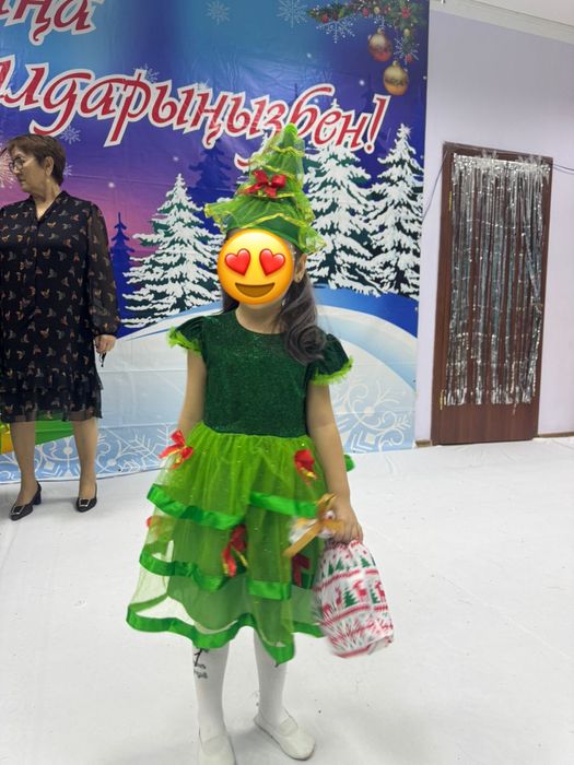 Новогодний костюм елки 4-5 лет для девочек