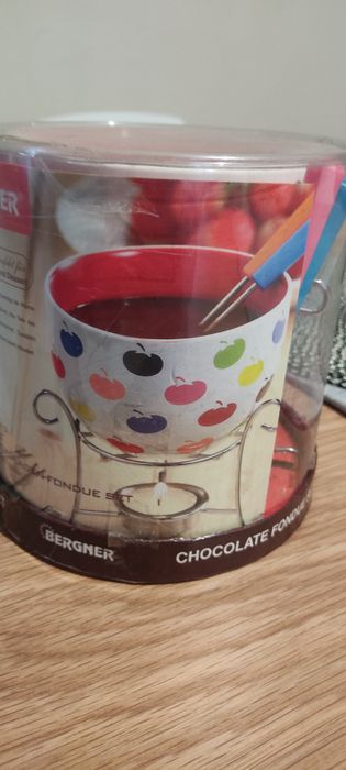 Set ciocolata - fondue - cu lumanare