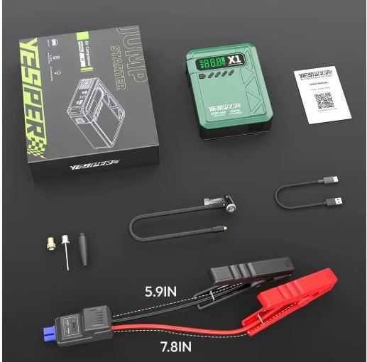 robot pornire auto compresor auto portabil Baterie externa Jumpstarter