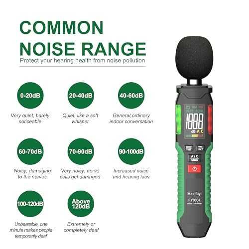 Дигитален шумомер 30–130dB A/C LCD