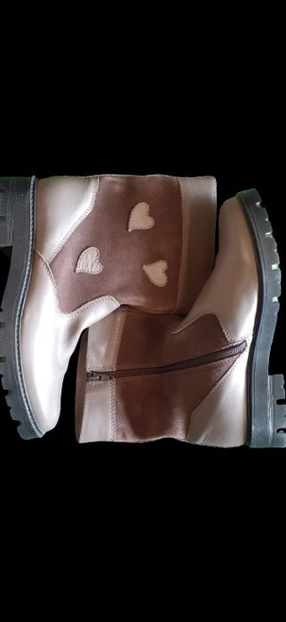 Осенние ботинки кожаные детские