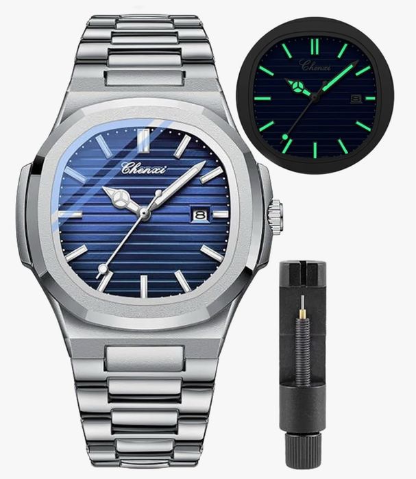 Мъжки часовник Chenxi с подарък иструмент.