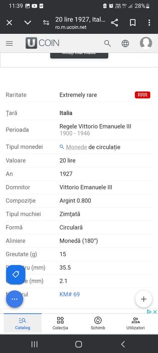 Moneda Italia rara