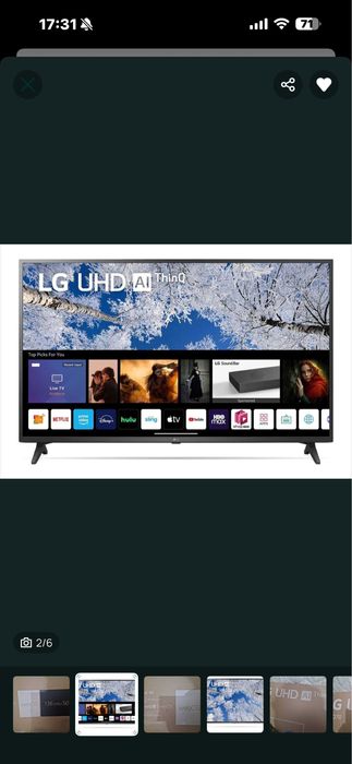 Vand tv lg led smart 4k 126 cm