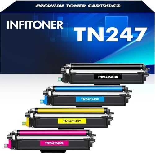 Нов Комплект Тонери TN-243CMYK за принтер Brother Ярки Цветове Дълъг Живот