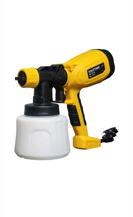 Vând Pistol de vopsit 800w, 1400ml, 4 duze, 32000rpm, 650ml/min, putere variabila KRAFTNER KF-9174