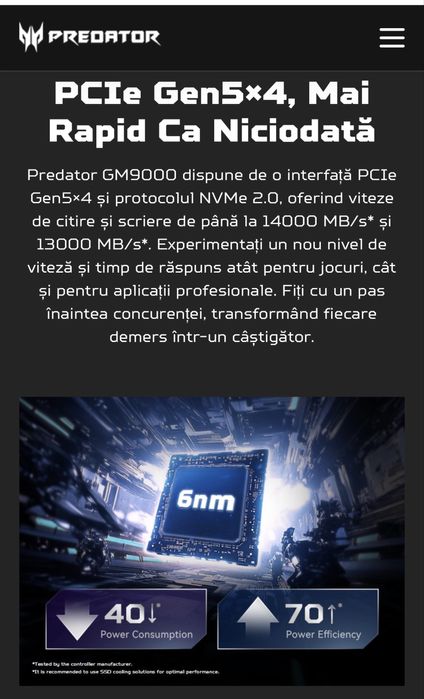 Predator GM9000 Gen5 Gaming SSD 8TB