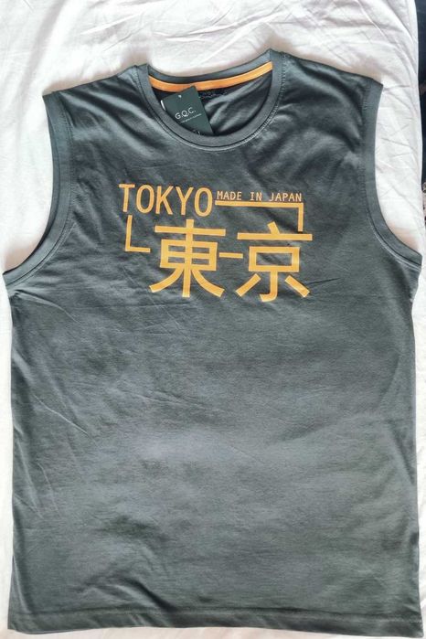 Нова мъжка тениска без ръкав 100% памук, №XXL