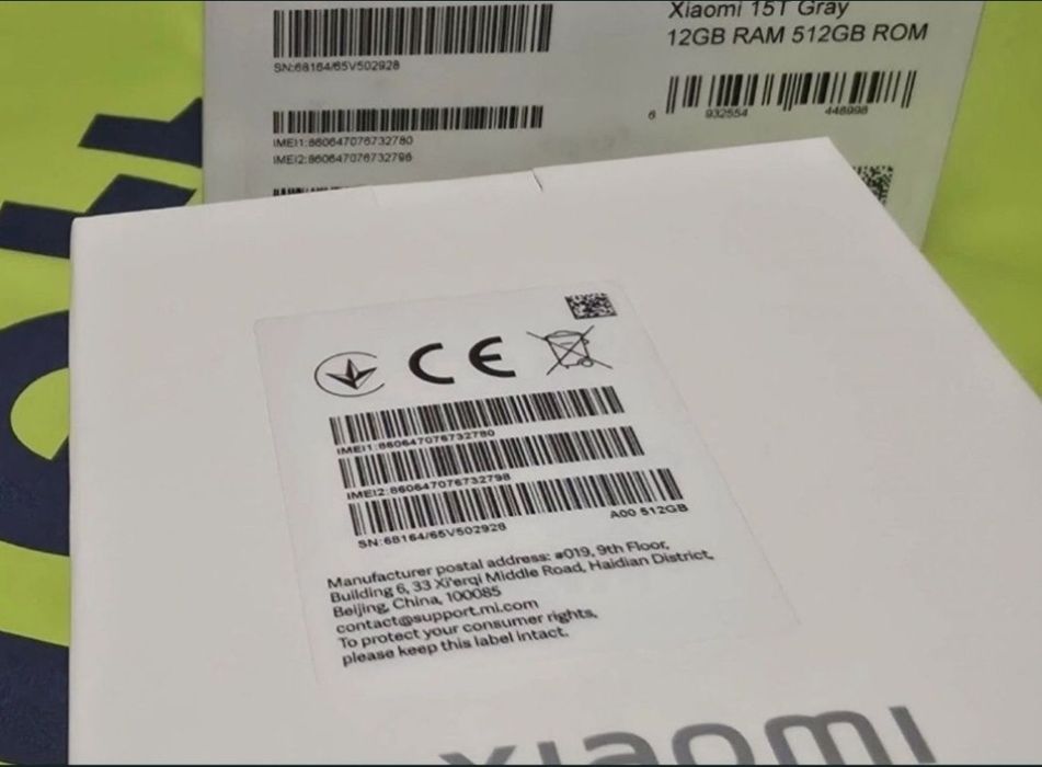 ***КАТО НОВ 512GB Xiaomi 15T | 15 T Гаранция Yettel 2028 Gray | Сив