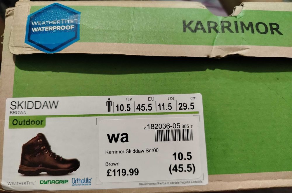 Нови туристически обувки karrimor skiddaw