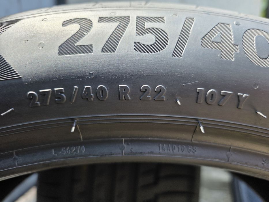 Vand patru anvelope de vara continental 315 35 22/ 275 40 22 dot 3923