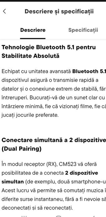 Adaptor bluetooth Ugreen CM523 nou