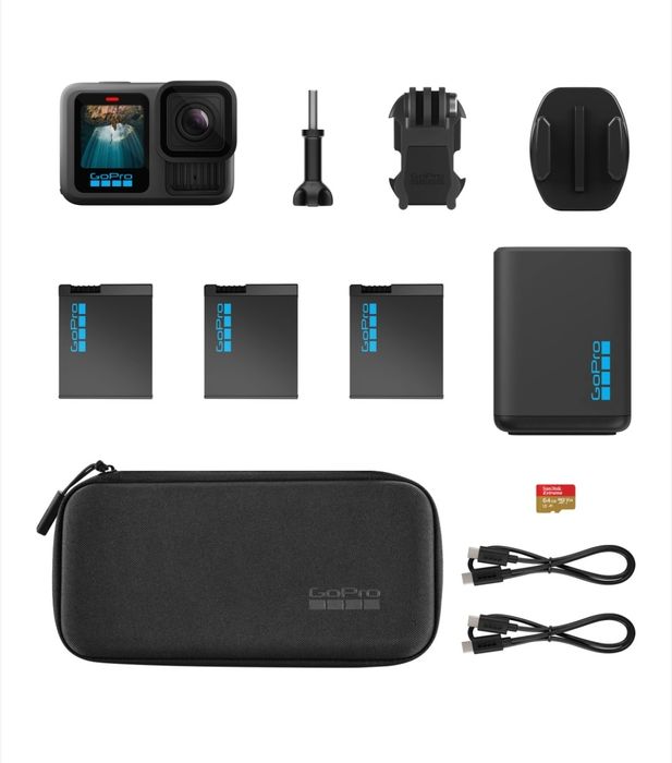 Camera video sport GoPro Hero13 Black, 5.3K60 Extended Power Bundle, Sigilat