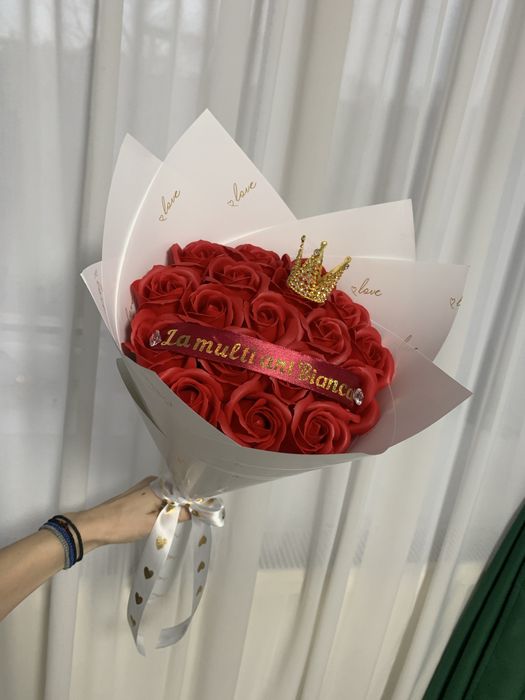 Buchet trandafiri din sapun