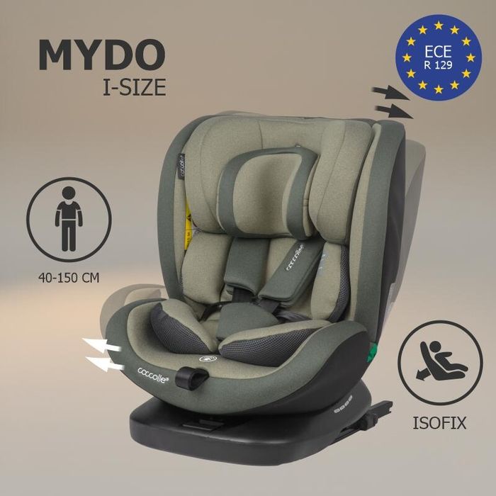 Scaun auto iSize Premium, rotativ iSize 40-150 cm Coccolle Mydo Moss g