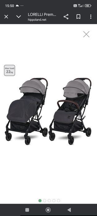 Бебешка лятна количка "Lorelli - Minori" , цвят Grey GASPER