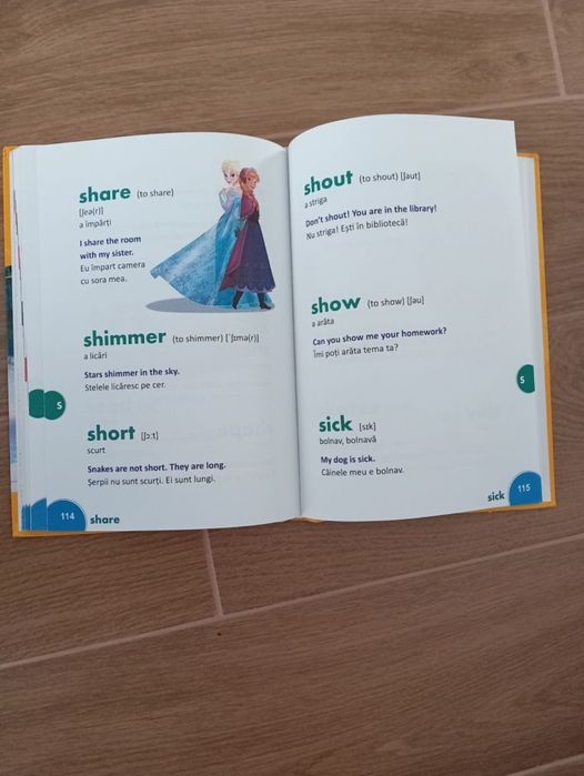 primul dictionar englez roman 500 cuvinte disney elsa regatul gheata
