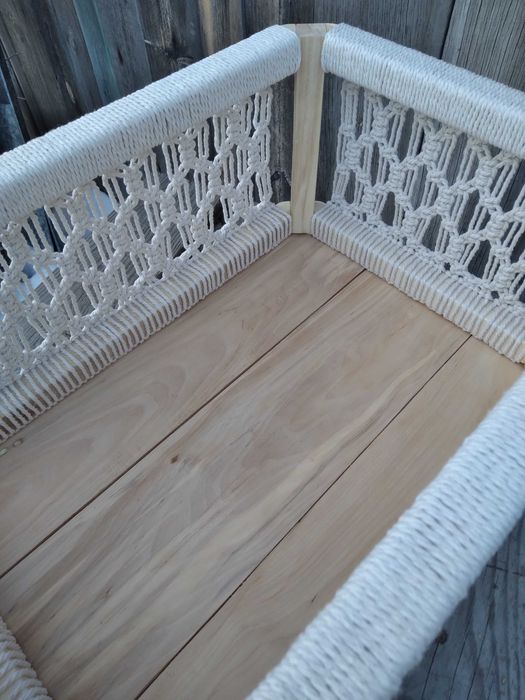 Макраме короб для вещей ручной