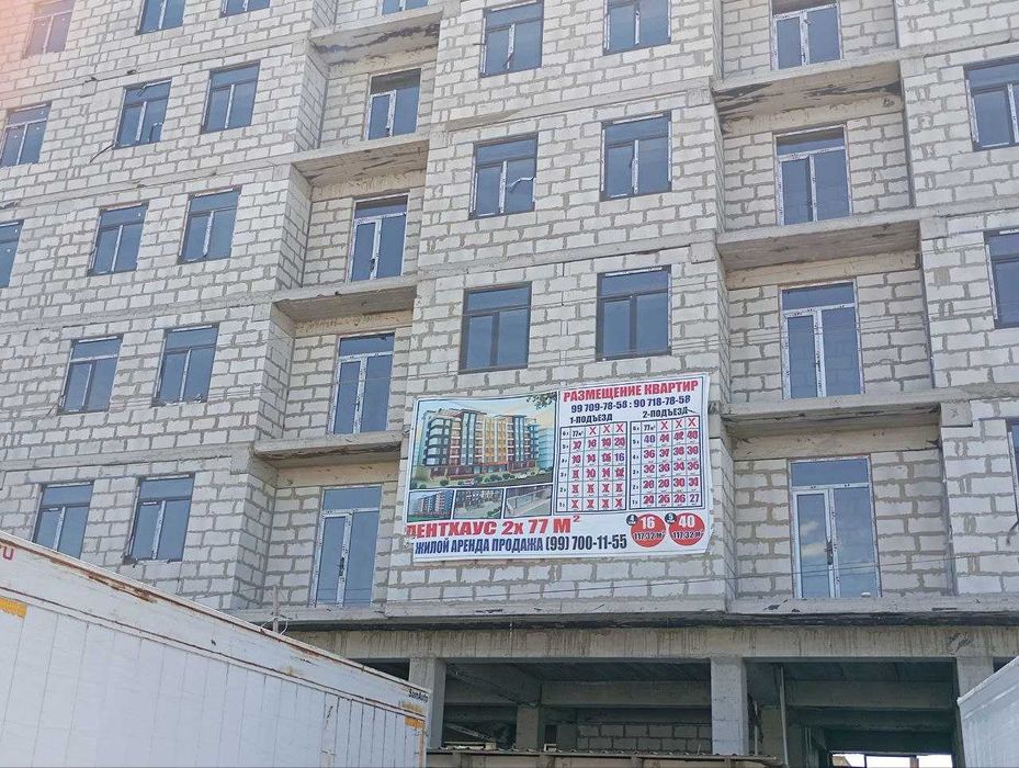 Buxoro shahrida yangi qurilgan domdan kvartira sotiladi