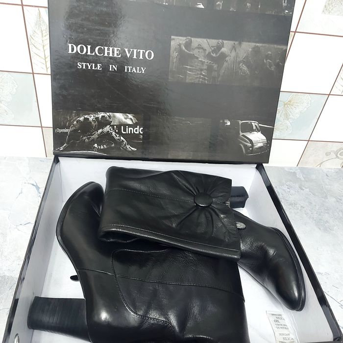 Сапоги осень кожа и лак