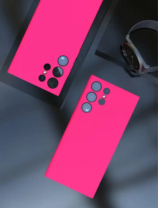 Samsung S24 S25 PLUS ULTRA Husa Silky Slim TPU Fin Interior Catifea