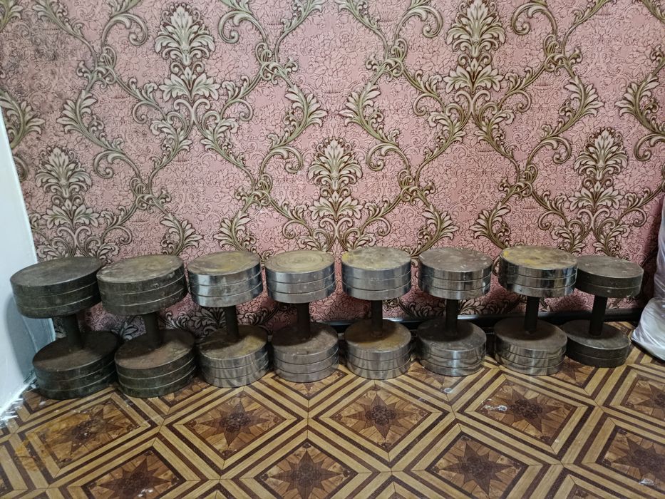 гантелла сотилади 14та дона нержавейкадан ясалган бакувват ОБШИЙ 365кг