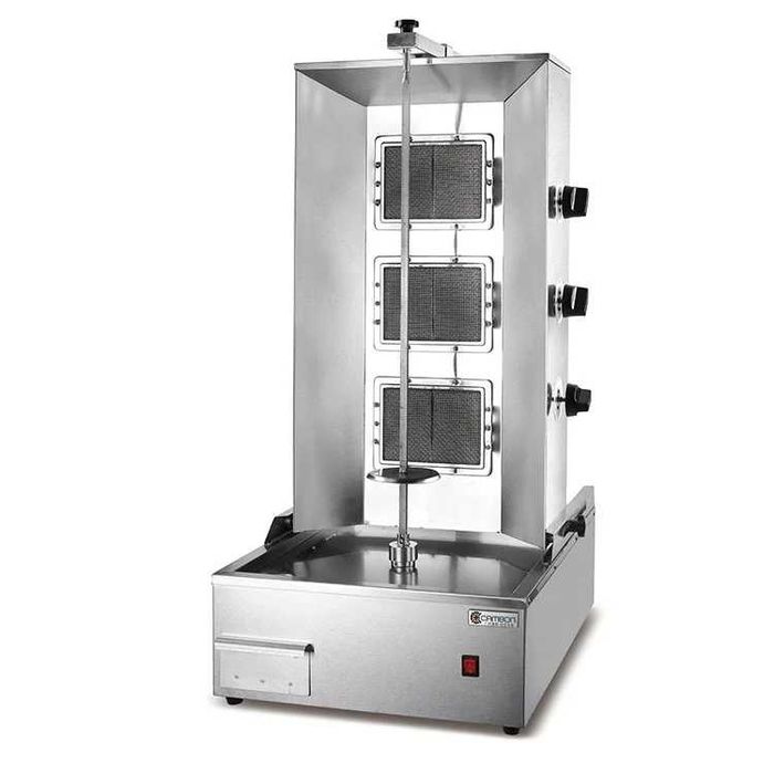 Донер аппарат для донера и шаурмы, газовый с МОТОРОМ (3 горелки)