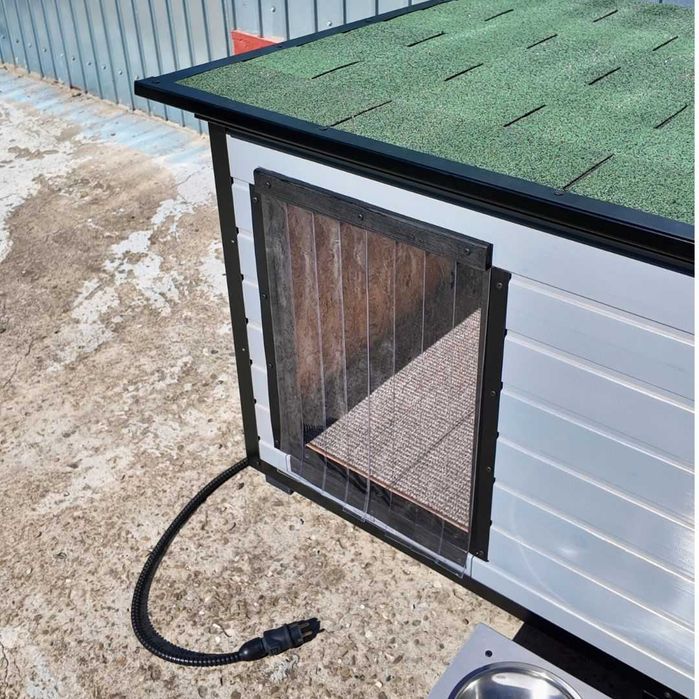 Cusca Caine Spatioasa Izolata Incalzita cu Profile Antiros Gri Nordic