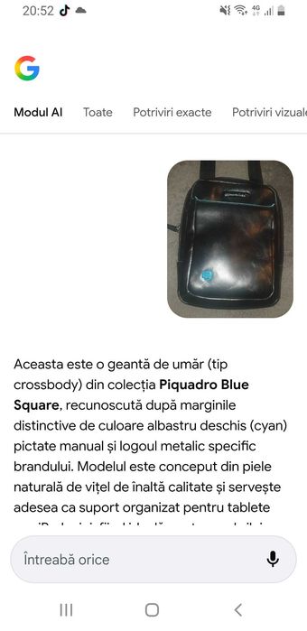 Geantă de umăr Piquadro Blue Square
