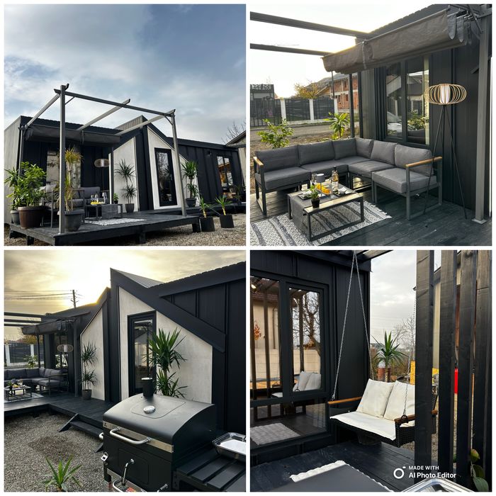 Tiny House Casa mică de vacanță, transportabilă, gata facută, lemn