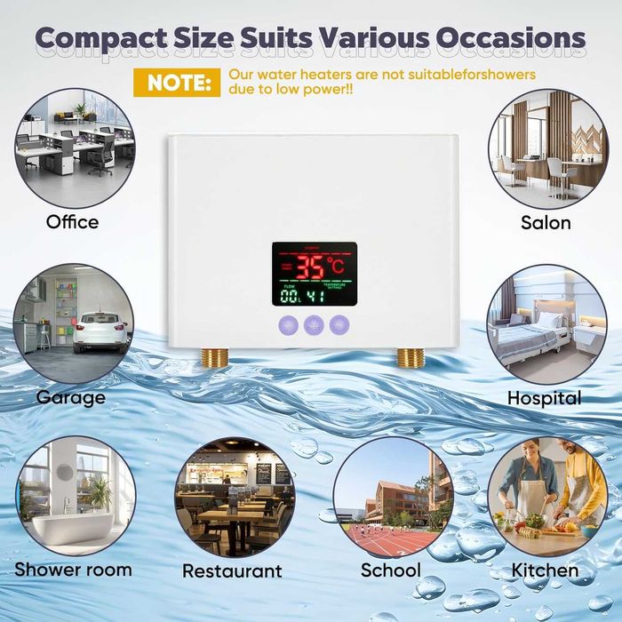 Mini Boiler Instant Electric Jargrovs 3kW Bucatarie/Camping LED