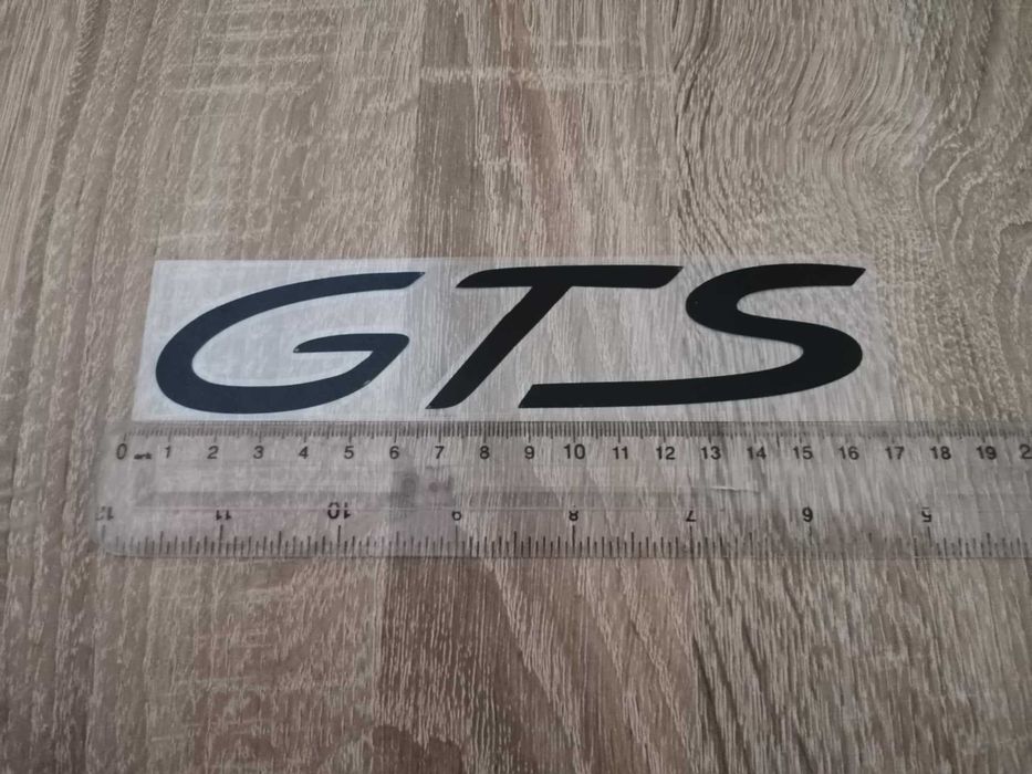 черен стикер за врата GTS за Porsche